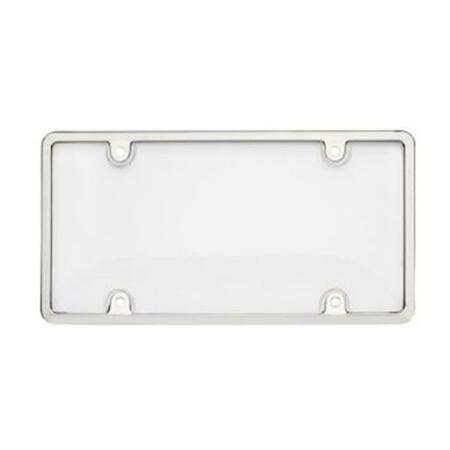 STRIKE3 Tuf Combo License Plate Frame and Bubble Shield, Chrome And Clear ST55969